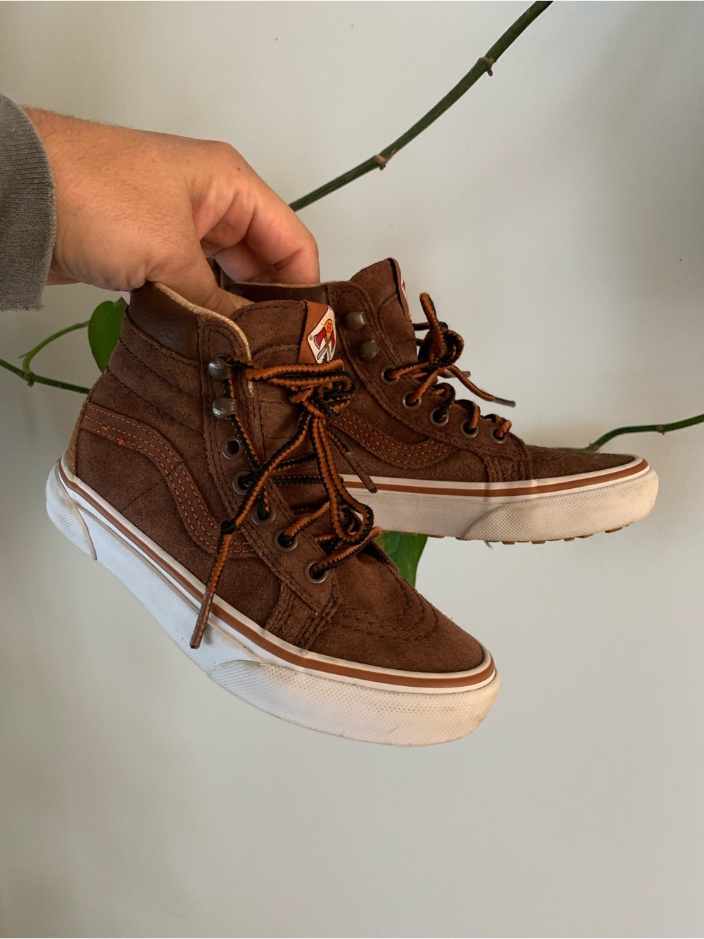 Vans Kids Sk8-Hi Reissue Brown Suede High